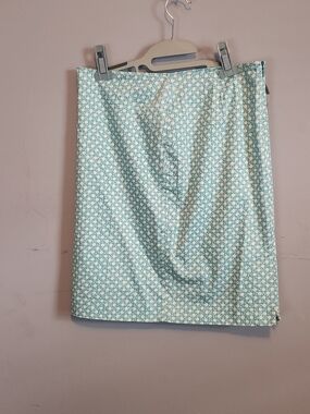 Talbots Light Blue Geometric Pencil Skirt